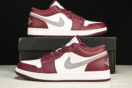 White 1 Low Bordeaux Jordan 1029